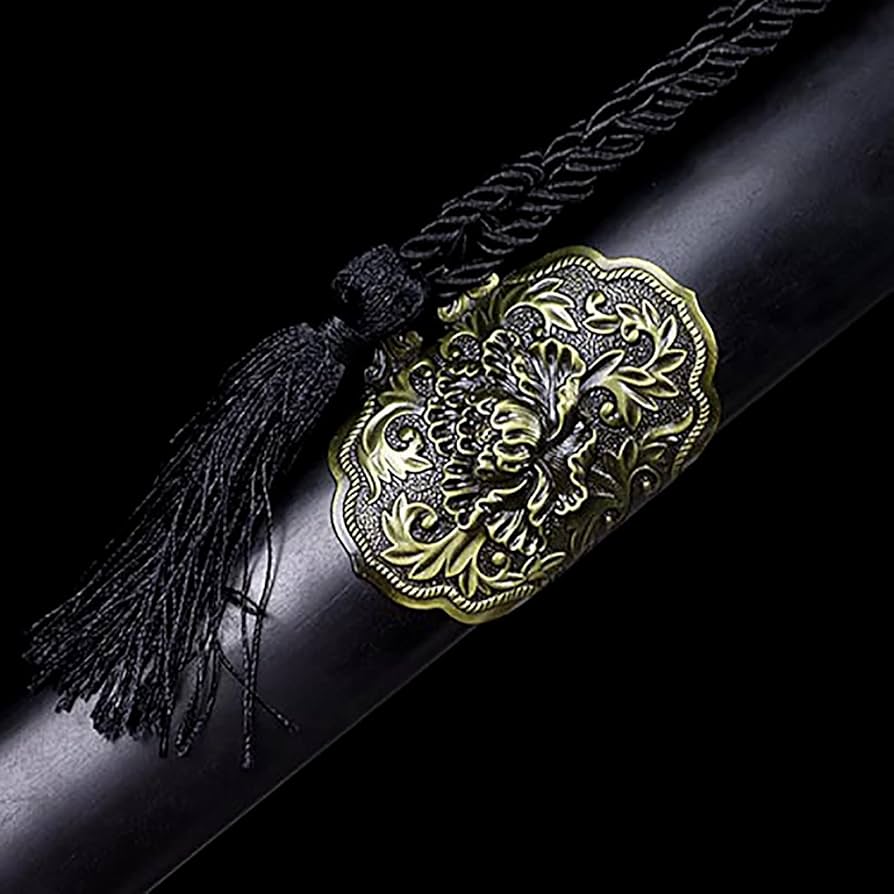 Amazon.co.jp: 106cm 木製牡丹刀 |紫檀の刃と黒檀の鞘 |合金